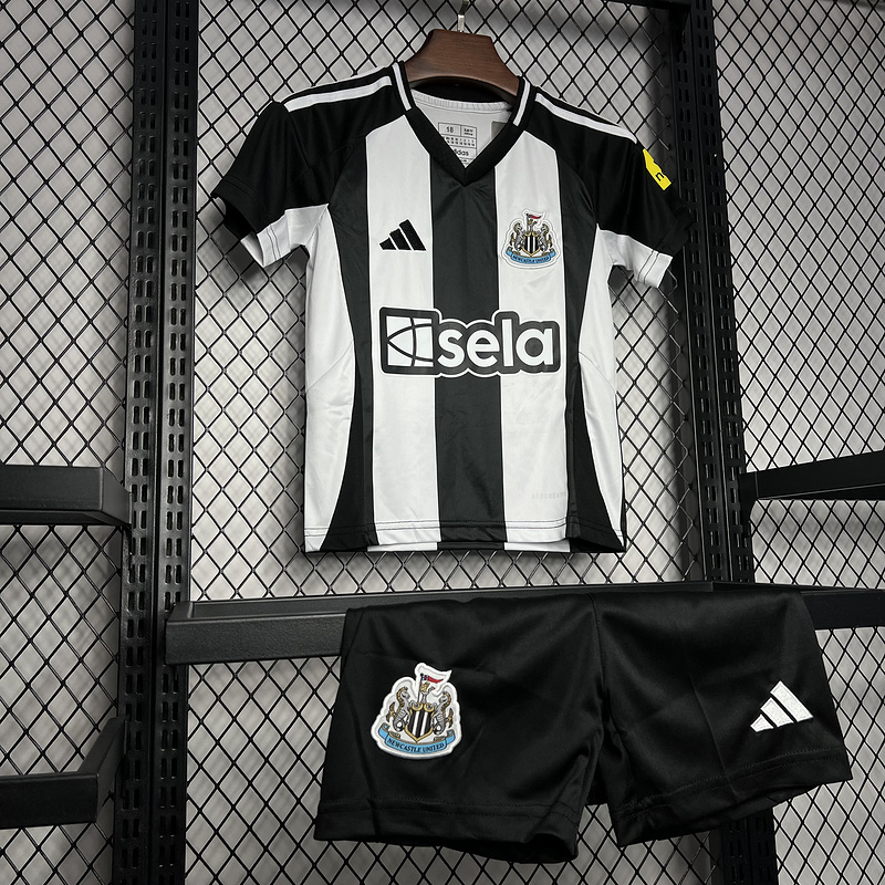 24-25 Newcastle United Home Soccer Kids Kit Jersey+Shorts