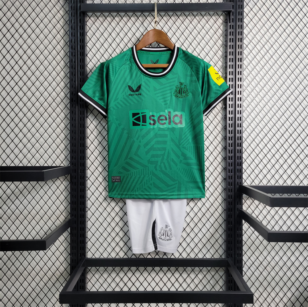 23-24 Newcastle United Away Kids Kit Jersey