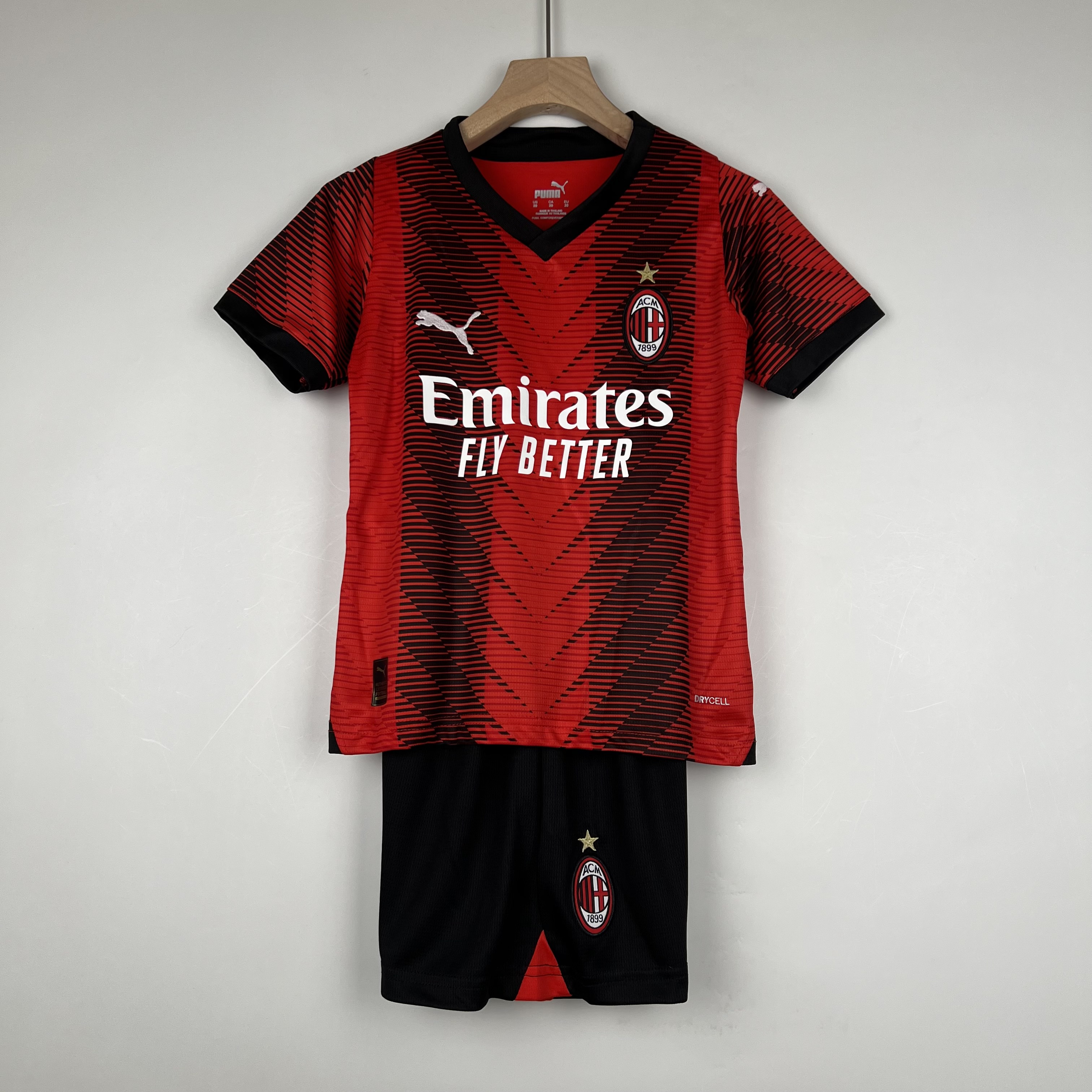23-24 AC Milan Home Jersey Kids Kit(Jersey+Shorts)