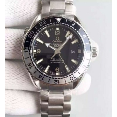 Omega Planet Ocean 600M GMT Black/Silver Bezel Black Dial SS Bracelet A8906,Fake Watches,Rolex Fake Watches,Omega Fake Watches,Cartier Fake watches,IWC Fake Watches,Breitling Fake Watches