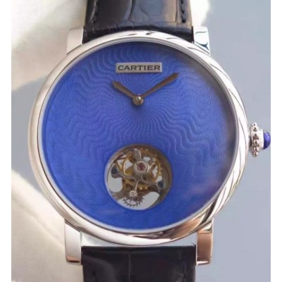 Cartier Rotonde De Cartier Tourbillon SS Blue Dial,Fake Watches,Rolex Fake Watches,Omega Fake Watches,Cartier Fake watches,IWC Fake Watches,Breitling Fake Watches