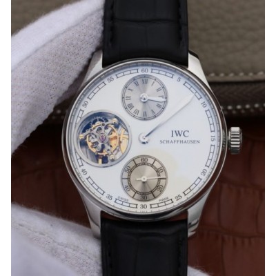 IWC BM Portuguese Flying Tourbillon SS White Dial 2 Sub Dials,Fake Watches,Rolex Fake Watches,Omega Fake Watches,Cartier Fake watches,IWC Fake Watches,Breitling Fake Watches
