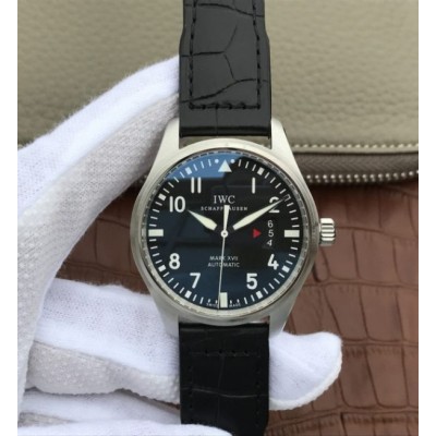 IWC XF Mark XVII Black Dial Black Leather Strap A2892,Fake Watches,Rolex Fake Watches,Omega Fake Watches,Cartier Fake watches,IWC Fake Watches,Breitling Fake Watches