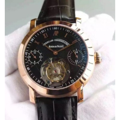Audemars Piguet Jules Audemars Tourbillon RG Black Dial,Fake Watches,Rolex Fake Watches,Omega Fake Watches,Cartier Fake watches,IWC Fake Watches,Breitling Fake Watches