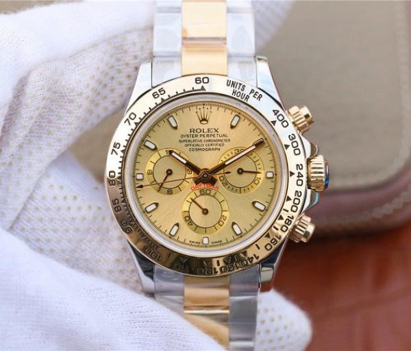 Rolex Daytona 116523 Thick YG Wrapped YG Dial SS/YG Bracelet A7750