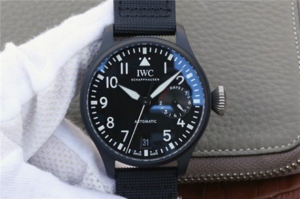 IWC Big Pilot Real PR IW502001 Real Ceramic ZF V2 Black Calfskin Strap A51111