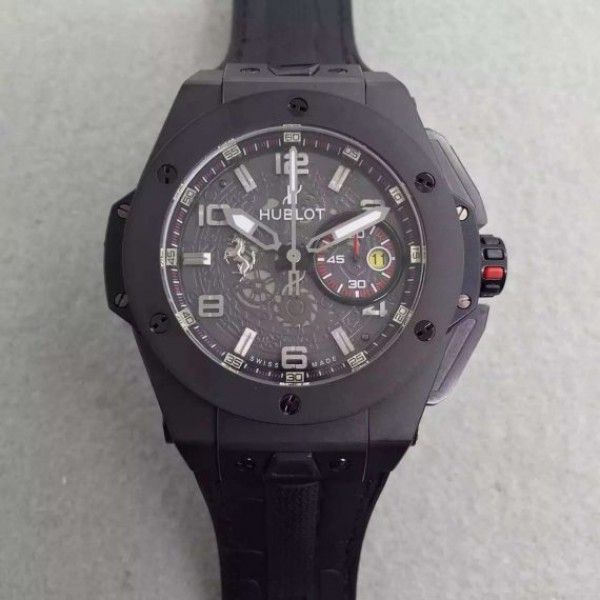 Hublot Big Bang Ferrari Limited Edition PVD Black Dial Black Rubber Strap A7753