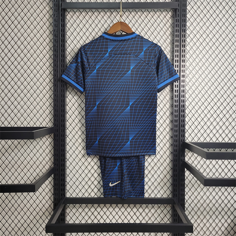 23-24 Chelsea Away Kids Kit(Jersey+Shorts) - view 3