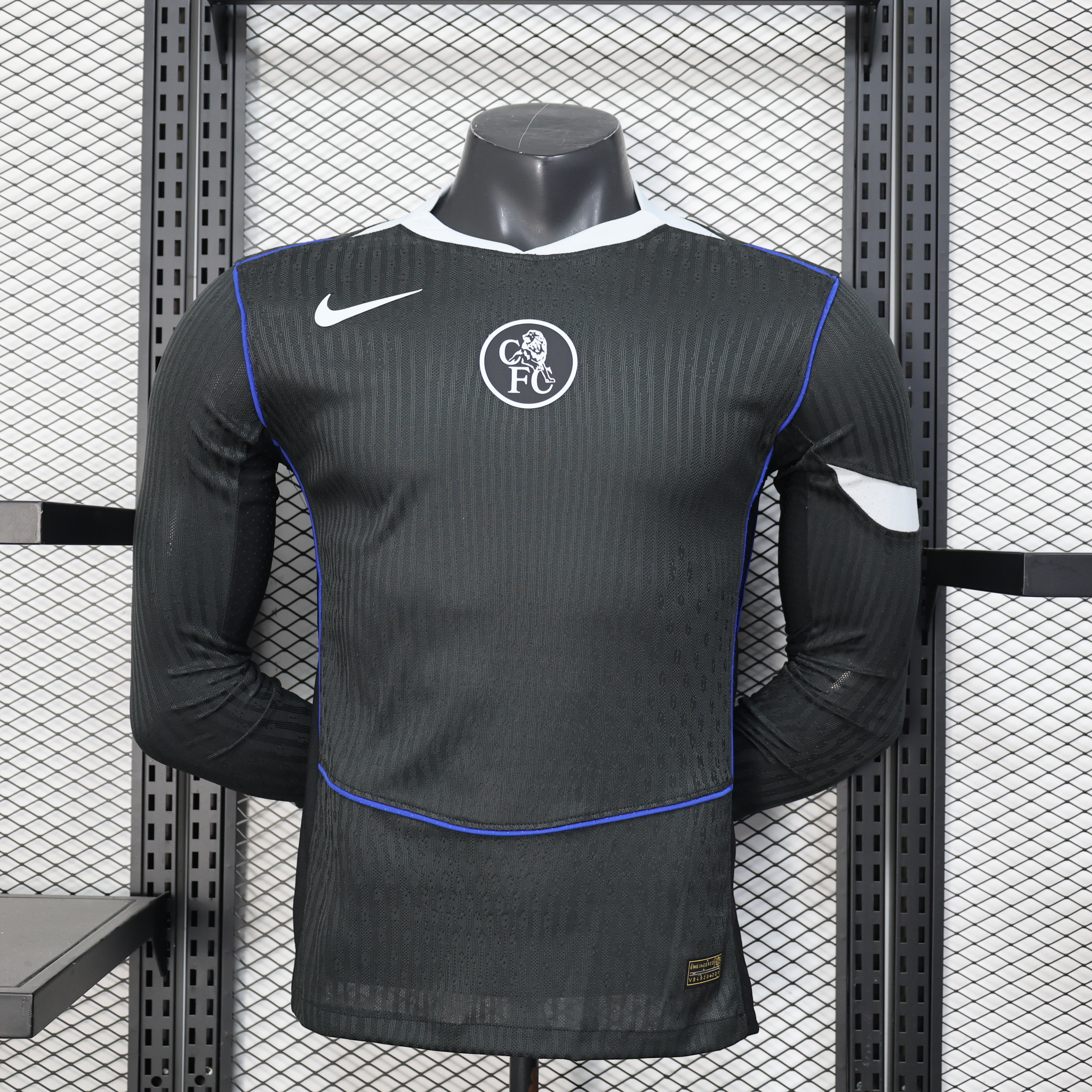 25-26 Chelsea Third Away Player Version Soccer Jersey Long Sleeve