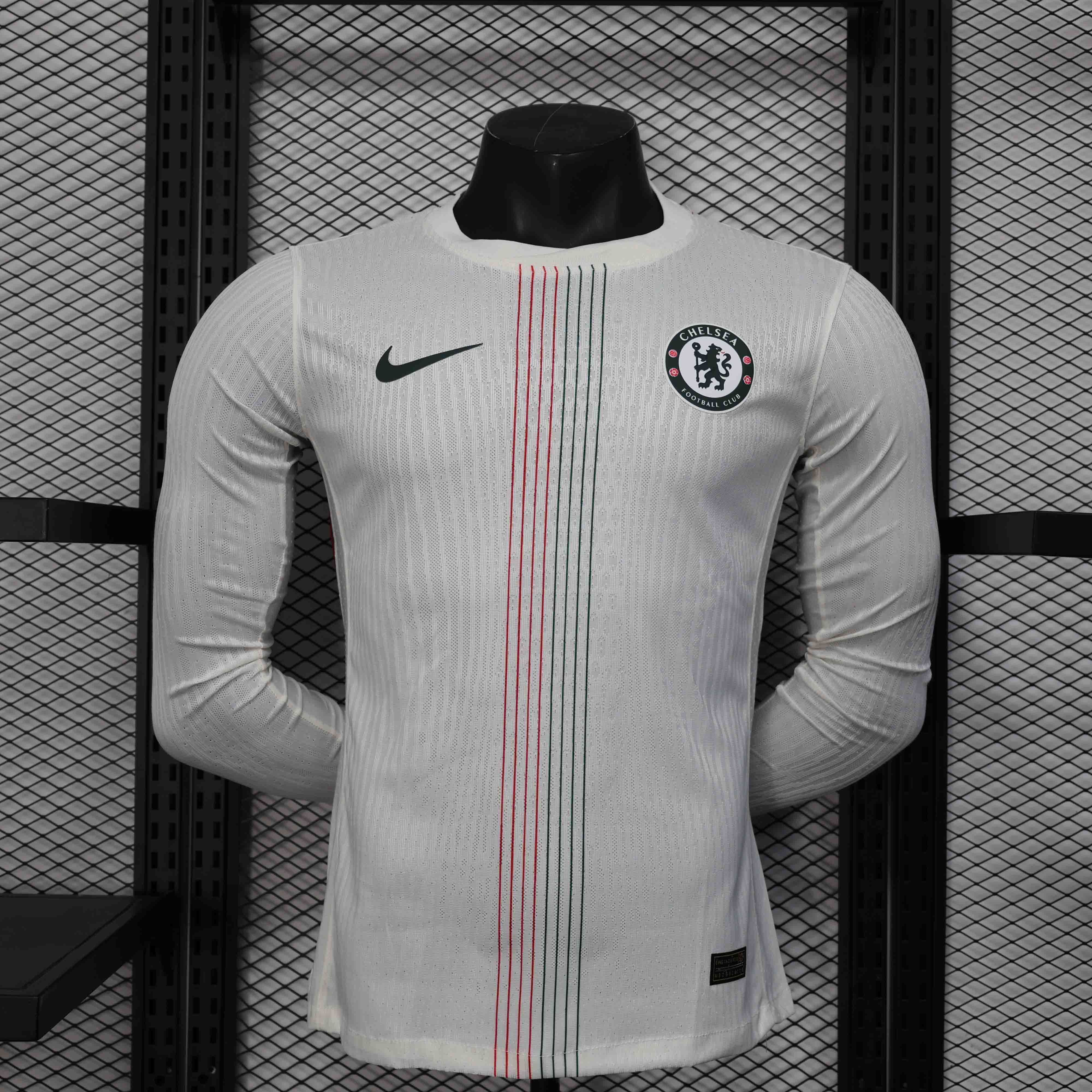 25-26 Chelsea Away Player Version Soccer Jersey Long Sleeve