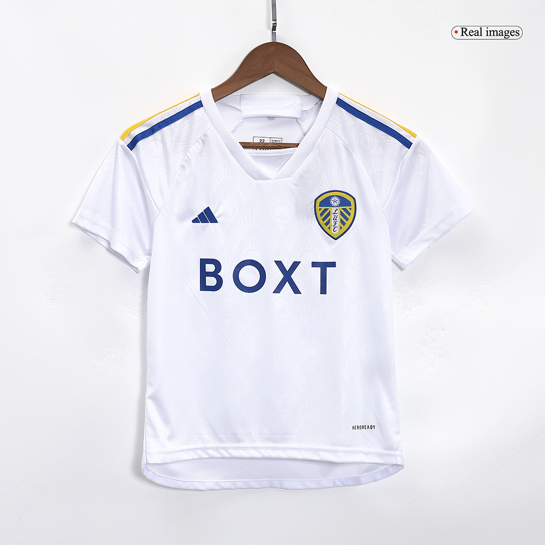 23-24 Leeds United Home Kids Kit Jersey+Shorts - view 4