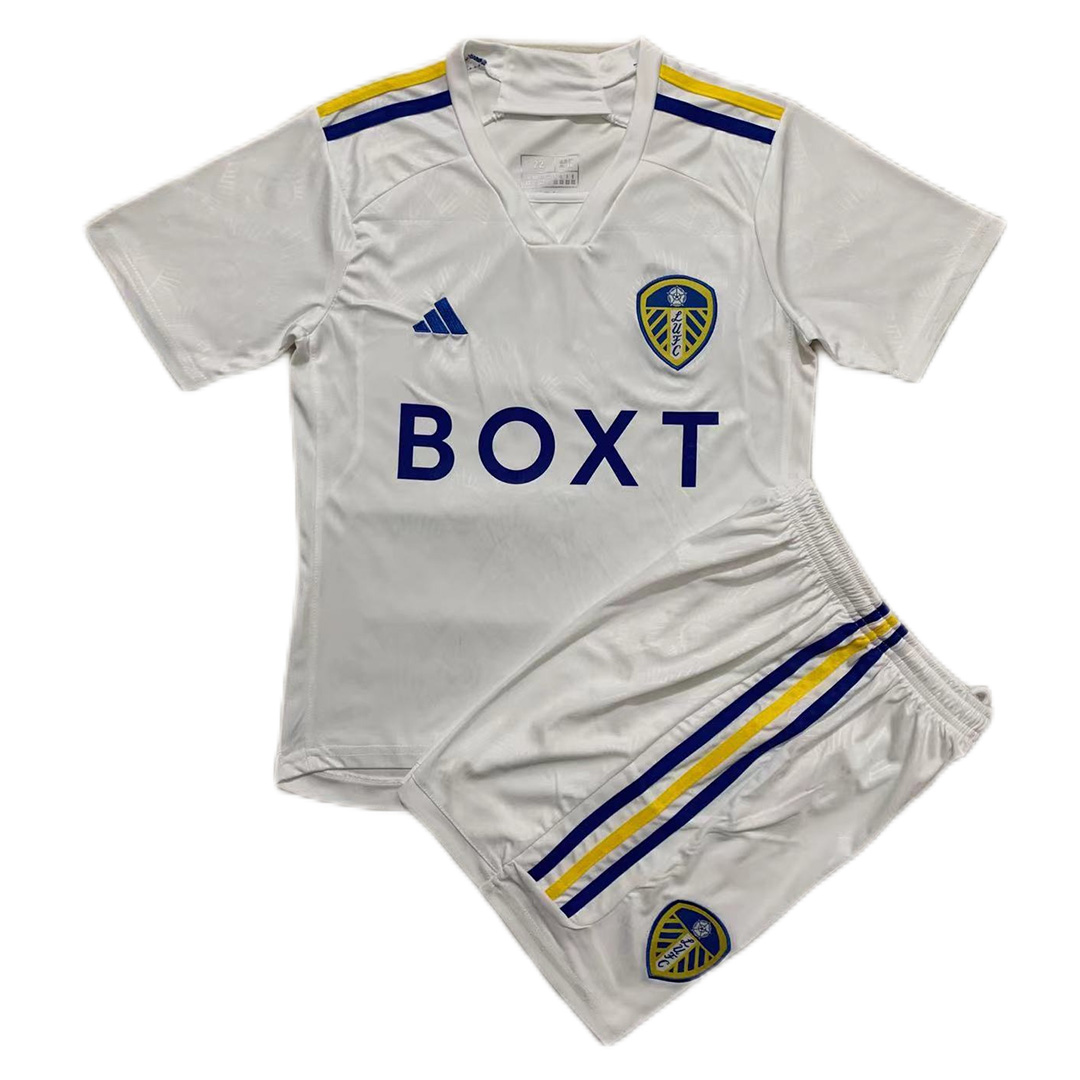 23-24 Leeds United Home Kids Kit Jersey+Shorts - view 7