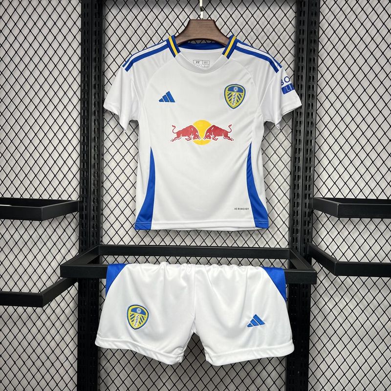 24-25 Leeds United Home Kids Kit Jersey+Shorts