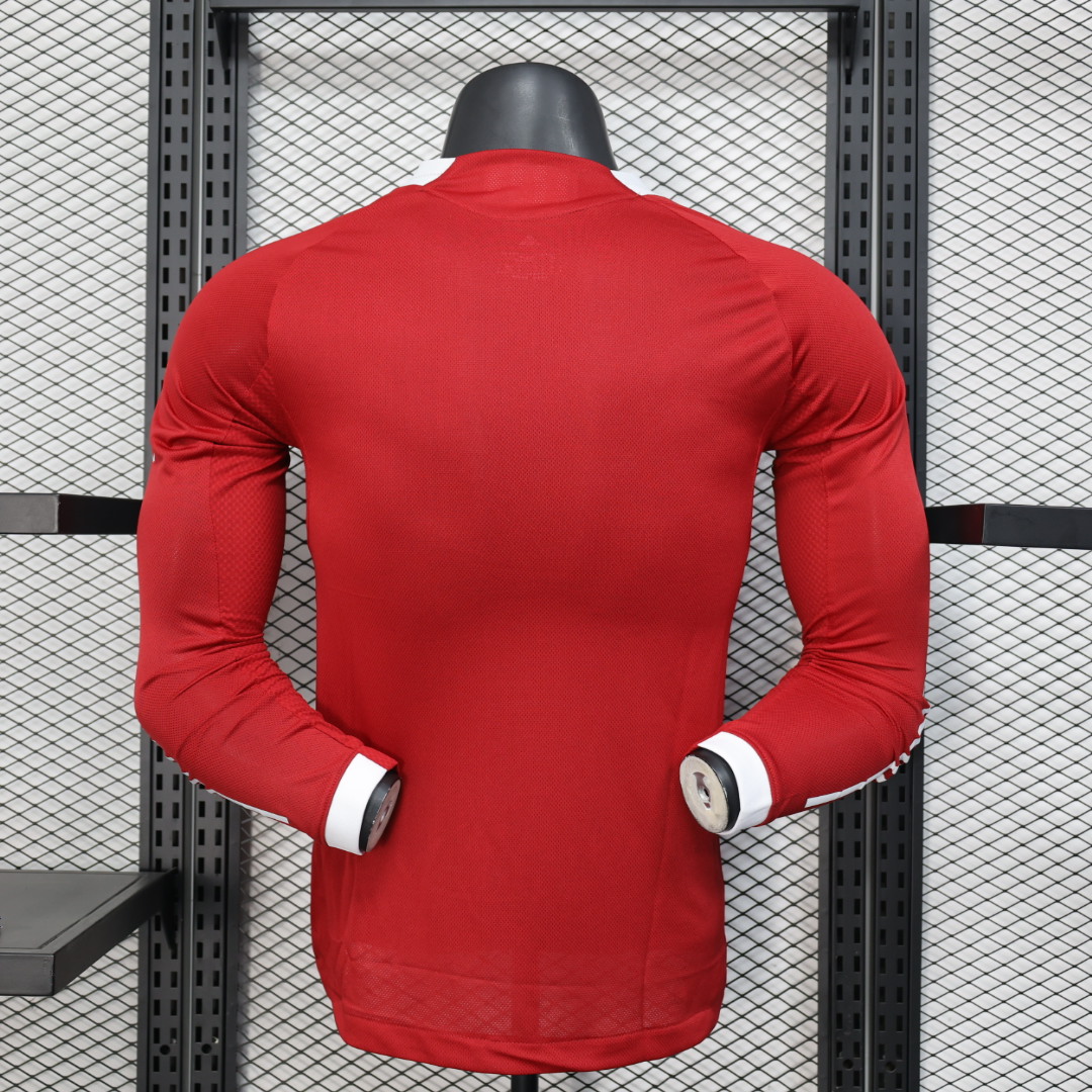 25-26 Liverpool Home Soccer Jersey Player Version Long Sleeve - view 3