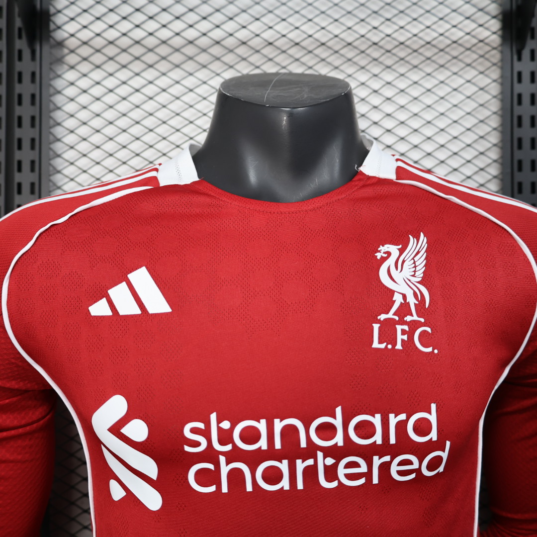 25-26 Liverpool Home Soccer Jersey Player Version Long Sleeve - view 11