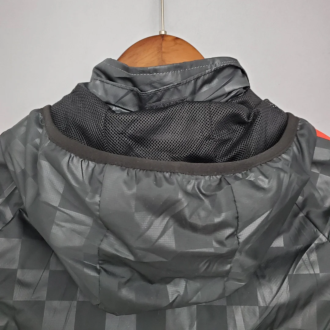 2021/2022 Liverpool Windbreaker Black-Grey Plaid Soccer Jersey 1:1 Thai Quality - view 5