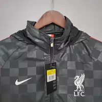 2021/2022 Liverpool Windbreaker Black-Grey Plaid Soccer Jersey 1:1 Thai Quality - view 4