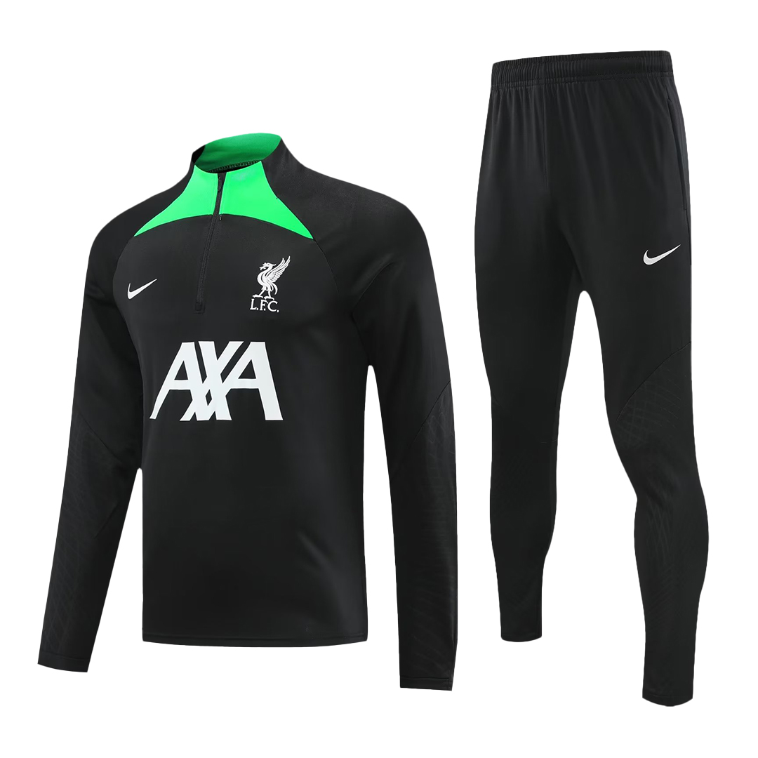 Kids Liverpool Zipper Sweatshirt Kit(Top+Pants) Black 2023/24 - view 12