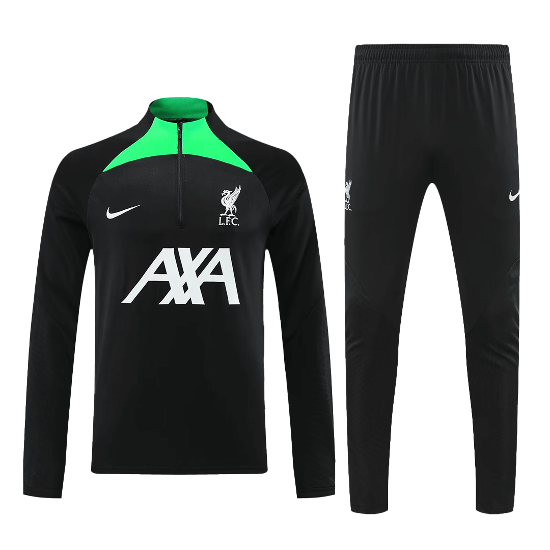 Kids Liverpool Zipper Sweatshirt Kit(Top+Pants) Black 2023/24 - view 13