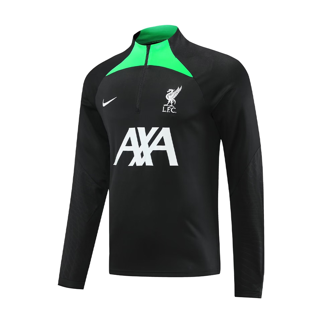 Kids Liverpool Zipper Sweatshirt Kit(Top+Pants) Black 2023/24 - view 4