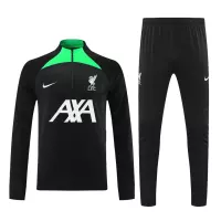 Kids Liverpool Zipper Sweatshirt Kit(Top+Pants) Black 2023/24 - view 1