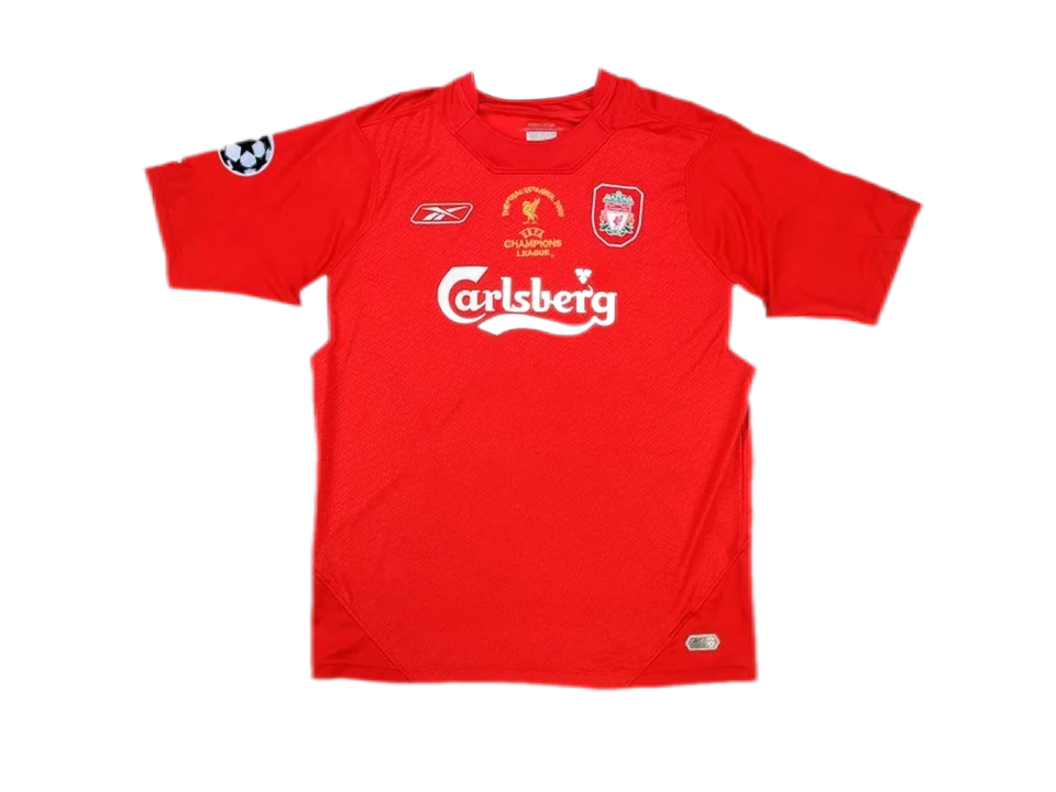 2005 Liverpool Gerrard #8 Home UCL Final Retro Jersey - view 3