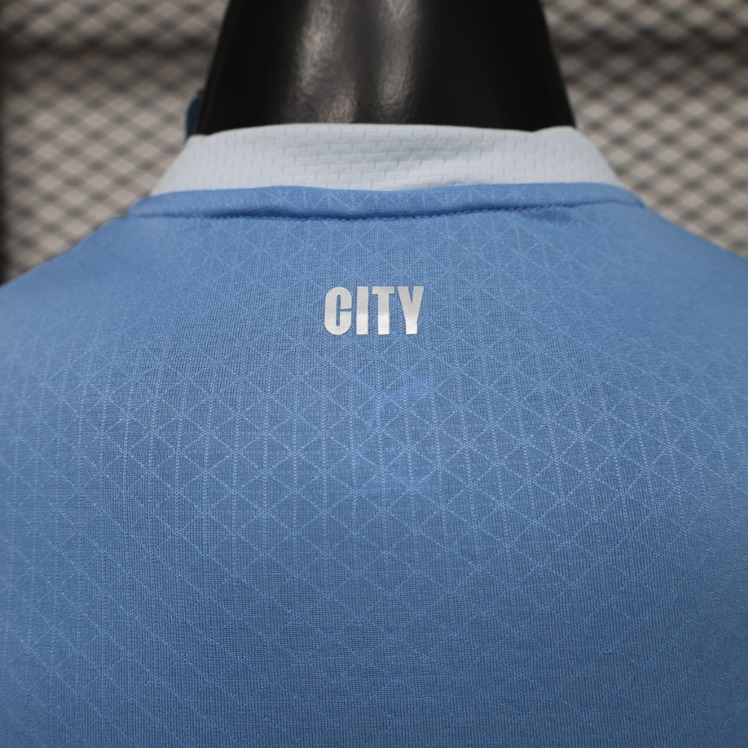 26-27 Manchester City Home Soccer Jersey Player Version Long Sleeve - view 4
