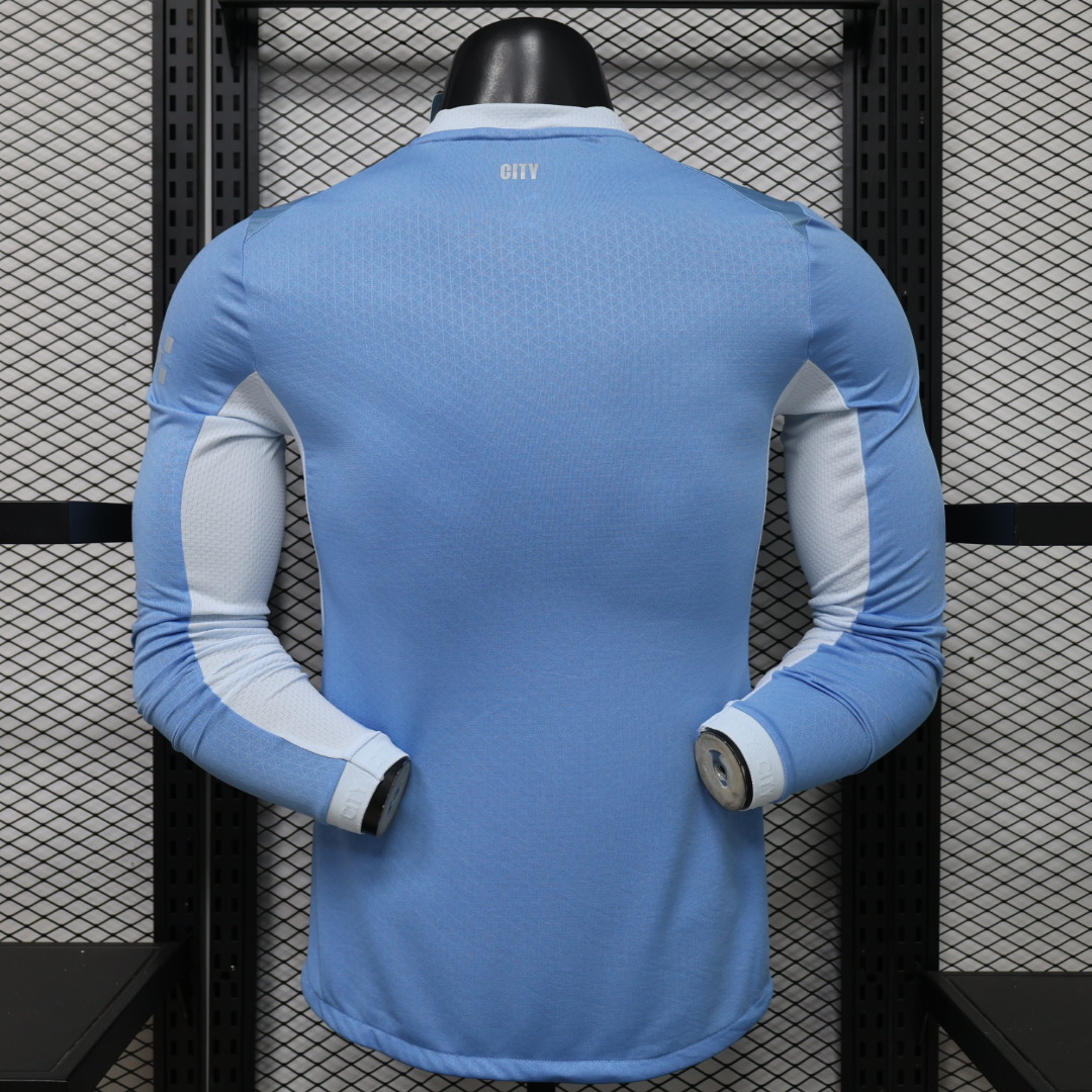 26-27 Manchester City Home Soccer Jersey Player Version Long Sleeve - view 5