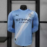 25-26 Manchester City Home Soccer Jersey Player Version Long Sleeve - view 1
