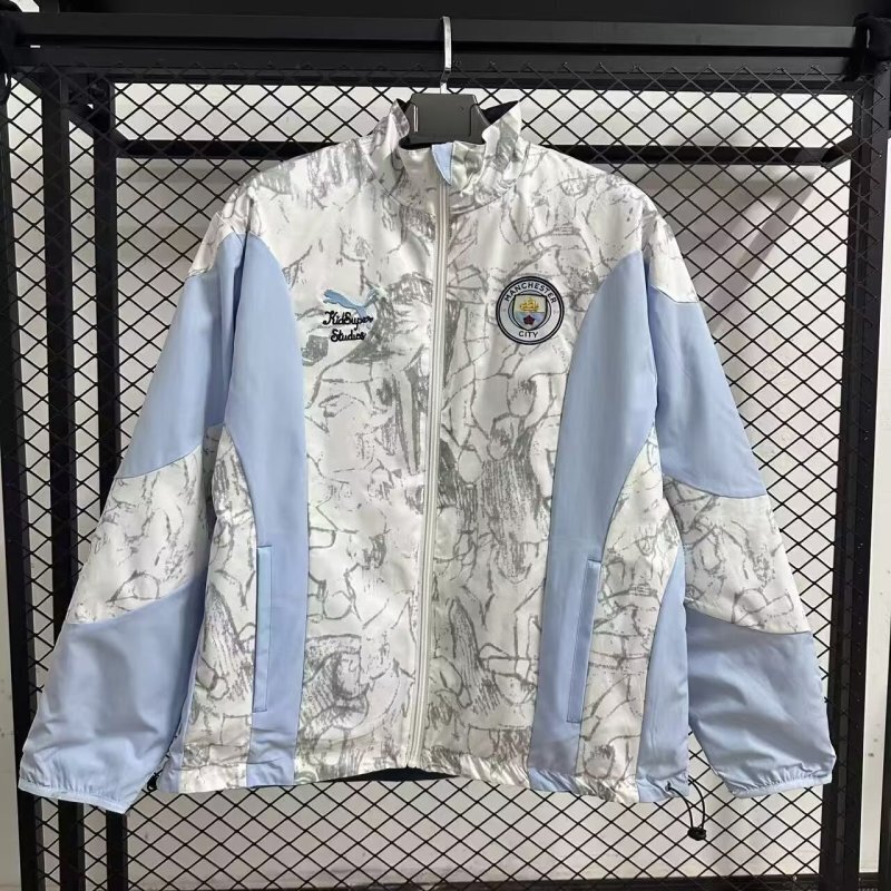2025/2026 Manchester City Reversible Windbreaker Blue Soccer Jersey 1:1 Thai Quality - view 3