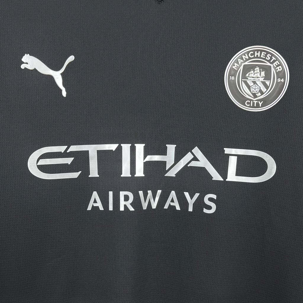 25-26 Manchester City Away Black Soccer Jersey - view 7