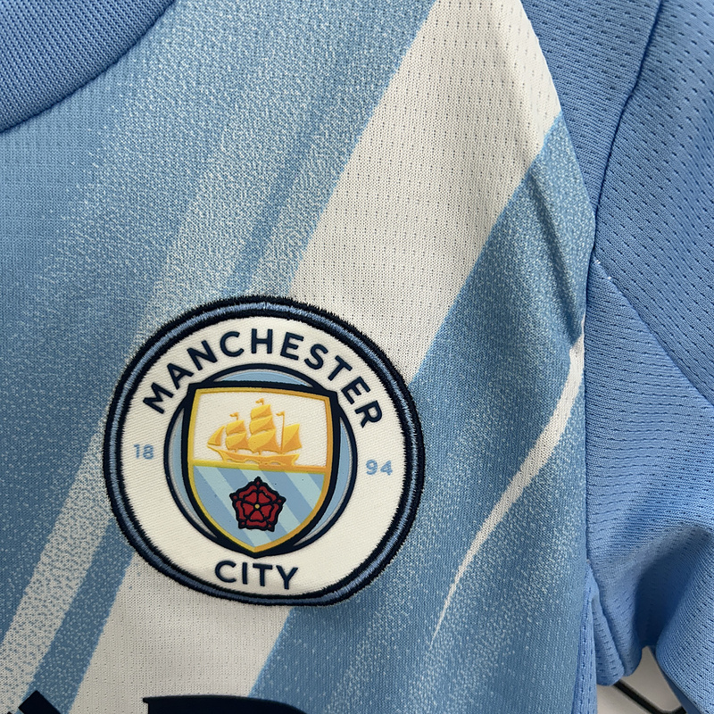 25-26 Manchester City Home Soccer Kids Kit Jersey+Shorts - view 4