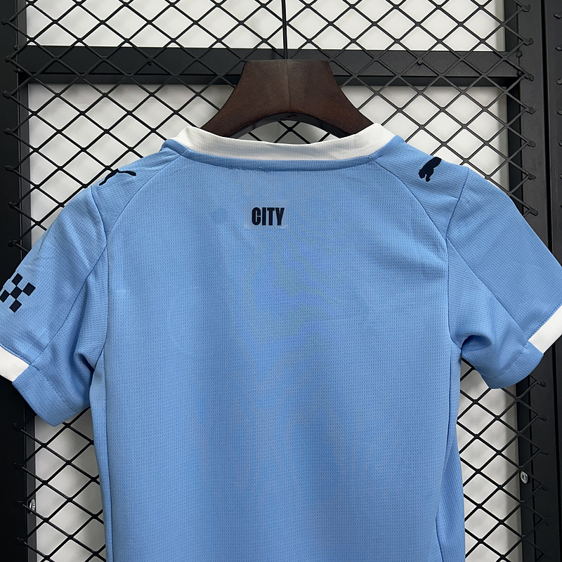 25-26 Manchester City Home Soccer Kids Kit Jersey+Shorts - view 5