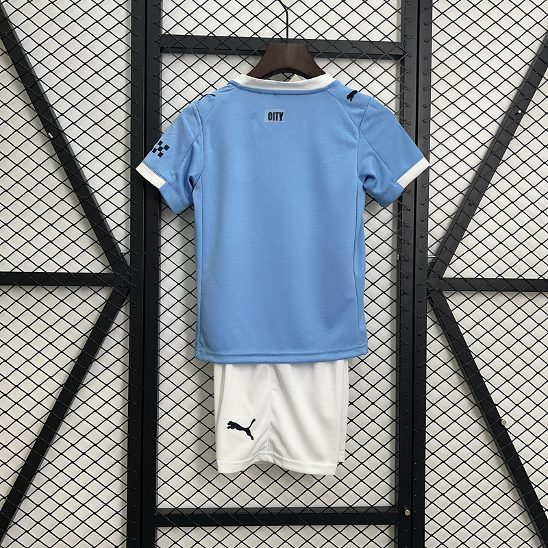 25-26 Manchester City Home Soccer Kids Kit Jersey+Shorts - view 7