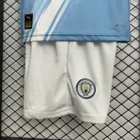 25-26 Manchester City Home Soccer Kids Kit Jersey+Shorts - view 3