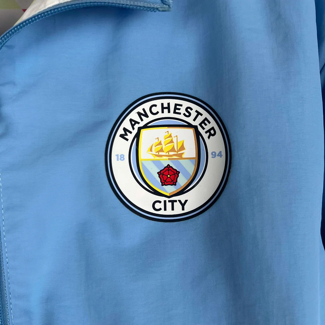 2023/2024 Manchester City Reversible Windbreaker Blue Soccer Jersey 1:1 Thai Quality - view 6