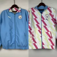 2023/2024 Manchester City Reversible Windbreaker Blue Soccer Jersey 1:1 Thai Quality - view 1