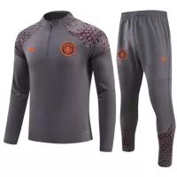 Kids Manchester City Zipper Sweatshirt Kit(Top+Pants) Gray 2023/24 - view 1