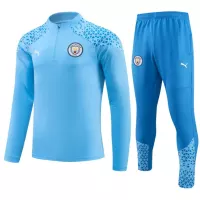Kids Manchester City Zipper Sweatshirt Kit(Top+Pants) Blue 2023/24 - view 1