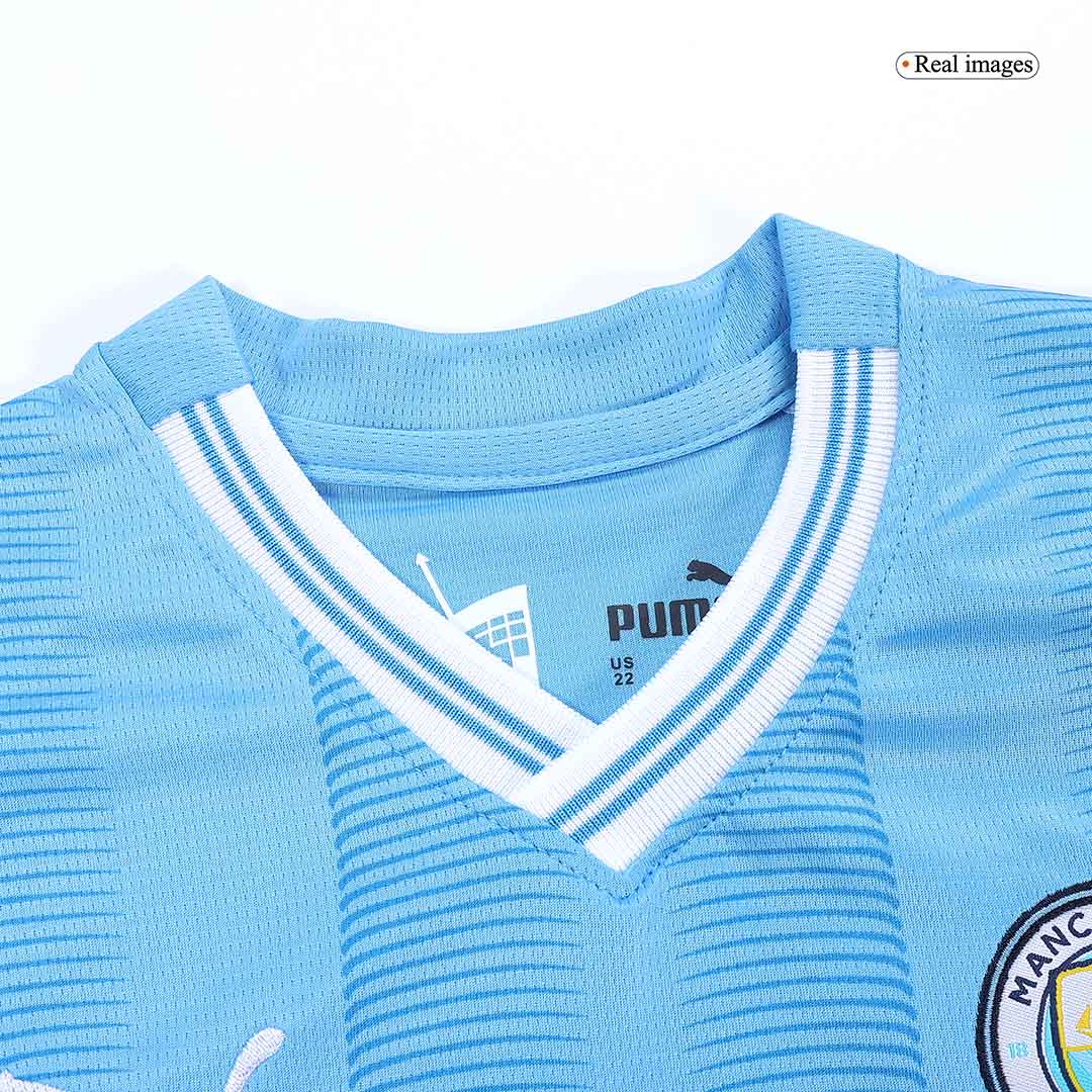 23-24 Manchester City Home Kids Kit Jersey+Shorts - view 10
