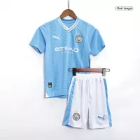 23-24 Manchester City Home Kids Kit Jersey+Shorts - view 1