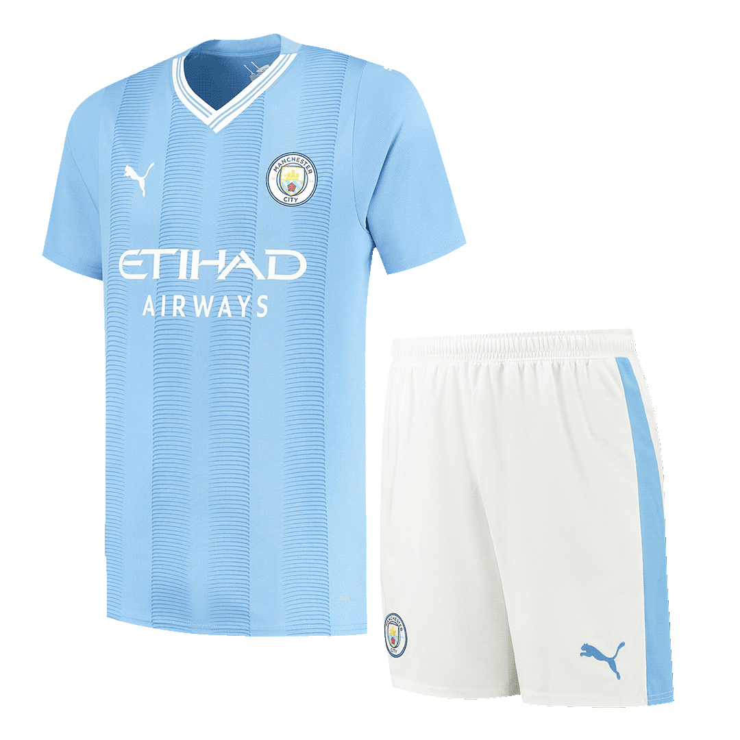23-24 Manchester City Home Whole Kit Jersey+Shorts+Socks - view 5