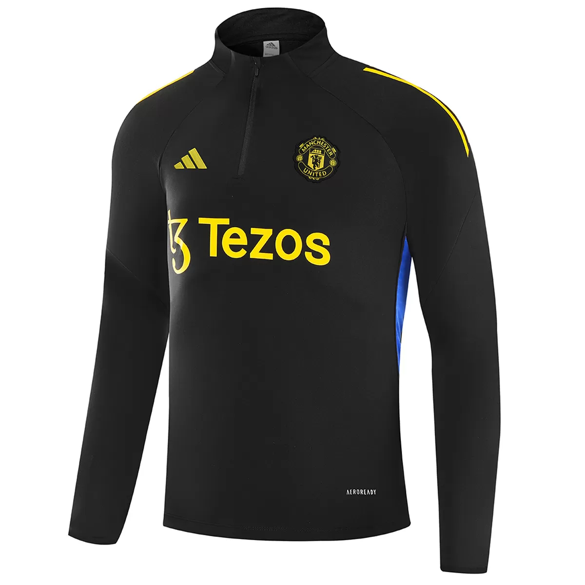 25-26 Manchester United 1/4 Zipper Sweat Kit(Top+Pants) Black - view 4