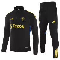 25-26 Manchester United 1/4 Zipper Sweat Kit(Top+Pants) Black - view 1