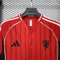 25-26 Manchester United Red Baseball Soccer Jersey - view 4