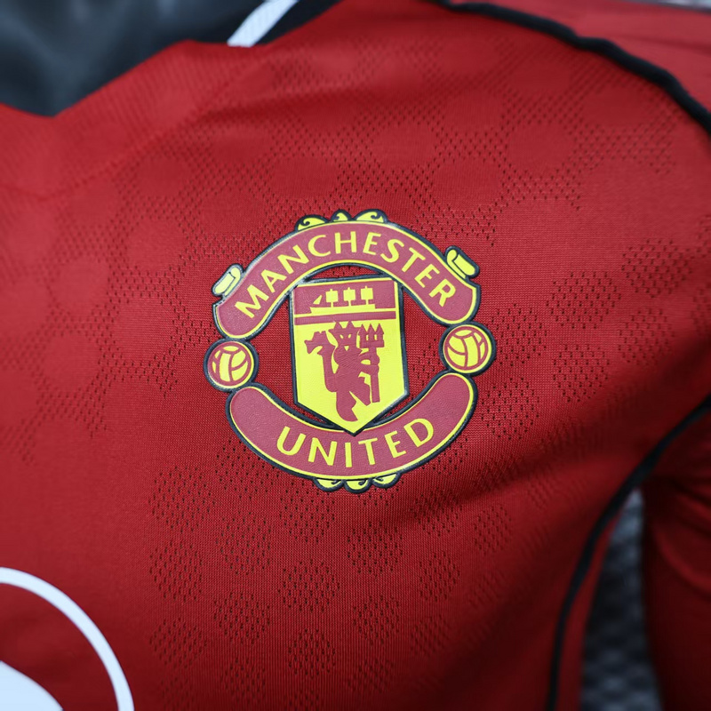 25-26 Manchester United Home Soccer Jersey Long Sleeve - view 4