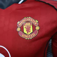 25-26 Manchester United Home Soccer Jersey Long Sleeve - view 4