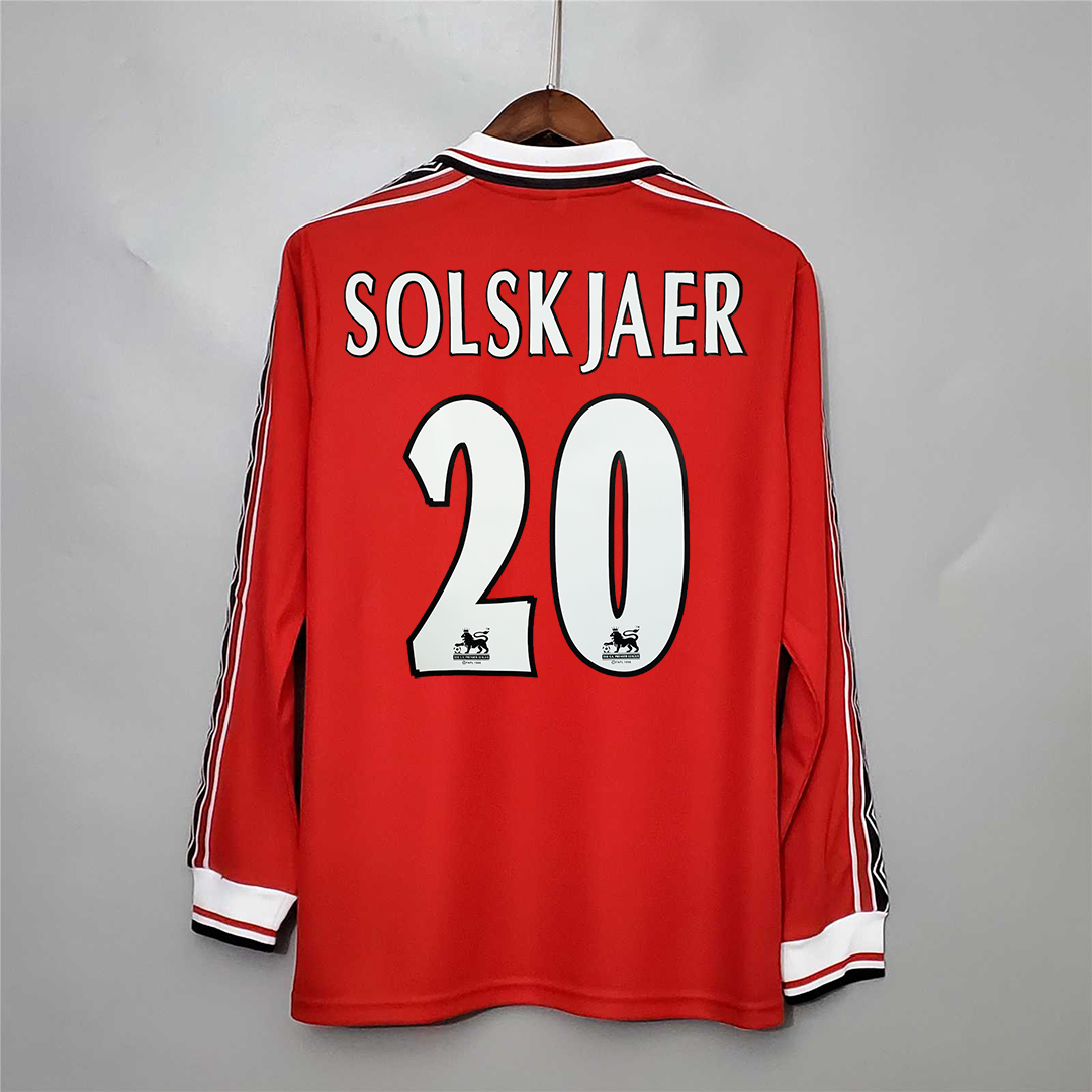1998-1999 Manchester United Home Retro Jersey Long Sleeve - view 15