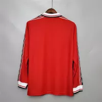 1998-1999 Manchester United Home Retro Jersey Long Sleeve - view 3