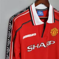 1998-1999 Manchester United Home Retro Jersey Long Sleeve - view 8
